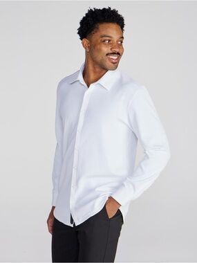 BYLT Ribbed+ Long Sleeve Button Down Shirt Size XL